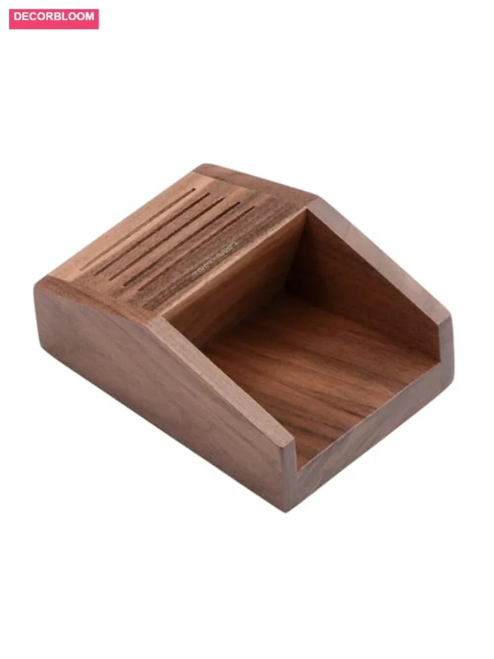 Walnut Espresso Filter Holder Organizer Holds 5 Puck Screens